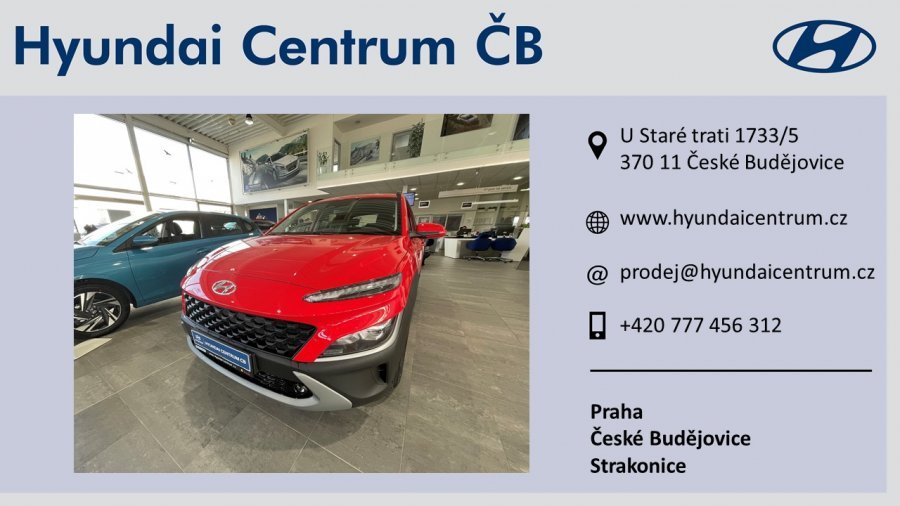 Hyundai Kona, 1,0 T-GDI 88 kW (95 NAT) 6 st. man, barva červená