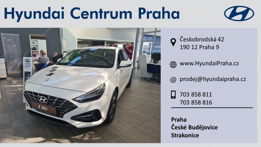 Hyundai i30, 1,0 T-GDI 88 kW (95 NAT) 7 st. DCT, barva bílá