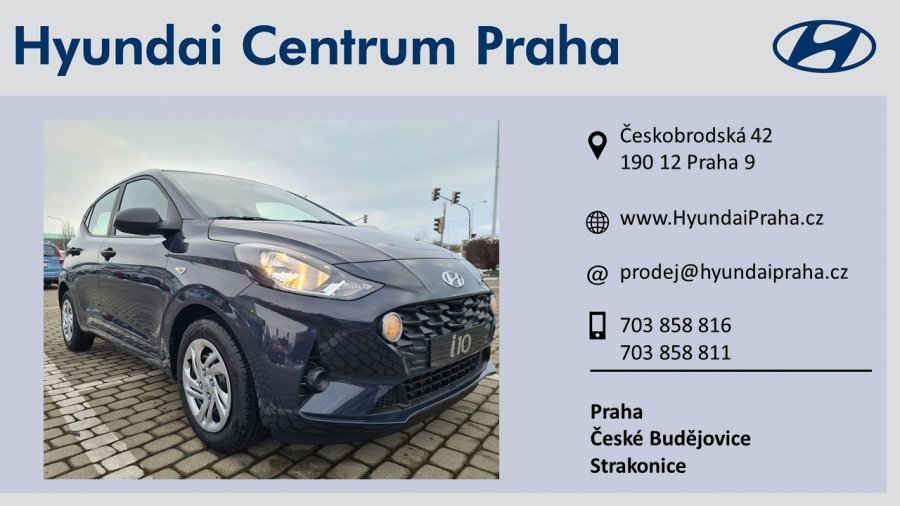 Hyundai i10, 1,0i 49 kW (95 NAT) 5 st. man, barva šedá