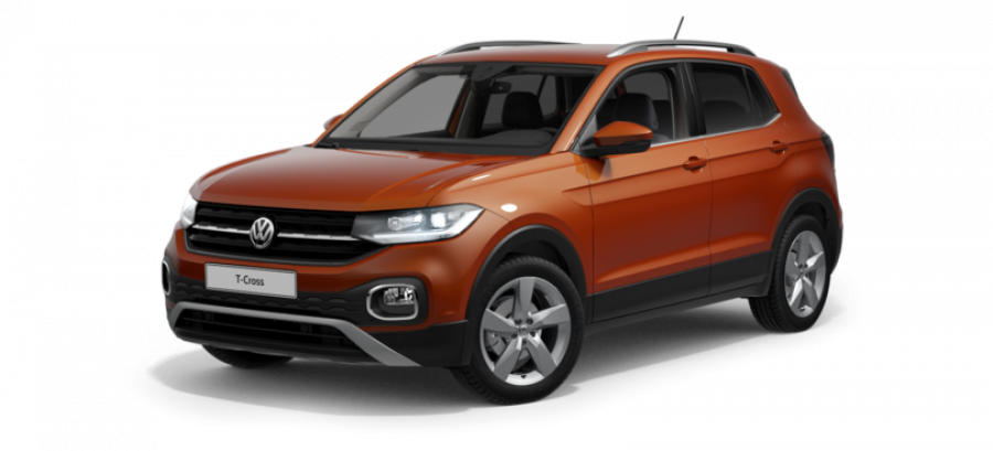 Volkswagen T-Cross, Style 1.0 TSI 85 kW 7DSG, barva oranžová