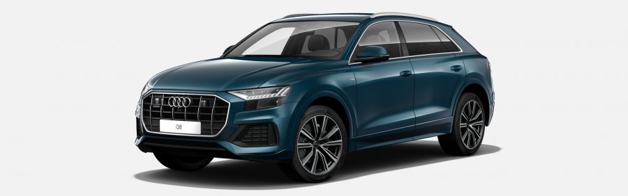 Audi Q8, Q8 50 TDI quattro, barva modrá