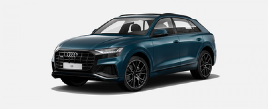 Audi Q8, 50 TDI 210 kW quattro, barva modrá