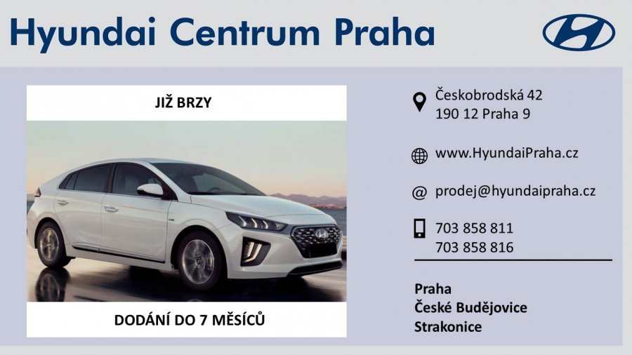 Hyundai Ioniq, 1,6 GDI HEV 104 kW (hybrid) 6 st. DCT, barva bílá