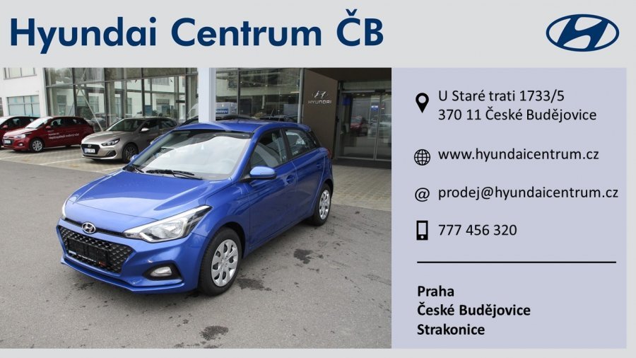 Hyundai i20, 1,25i 55 kW (95 NAT) 5 st. man, barva modrá