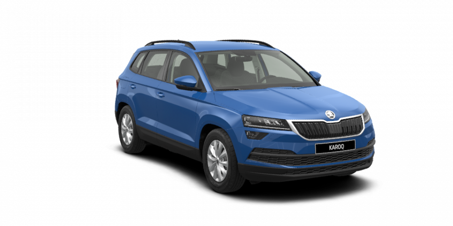 Škoda Karoq, 1,5 TSI 110 kW 6-stup. mech., barva modrá