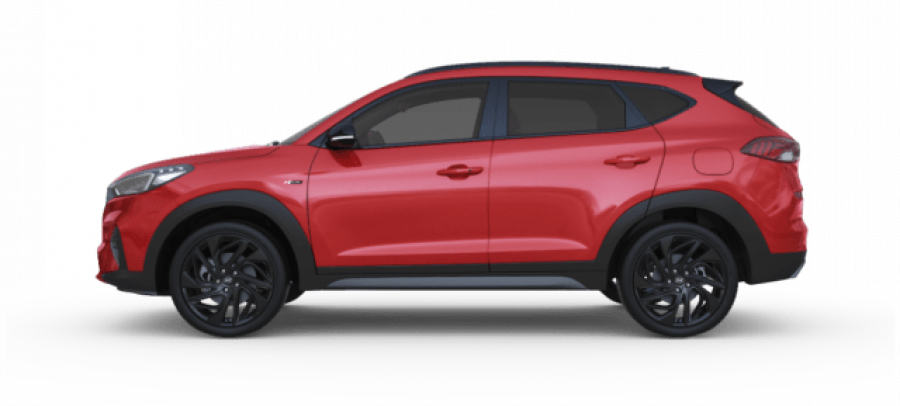 Hyundai Tucson, 1,6 T-GDi 130 kW (95 NAT) 6 st. man, barva červená