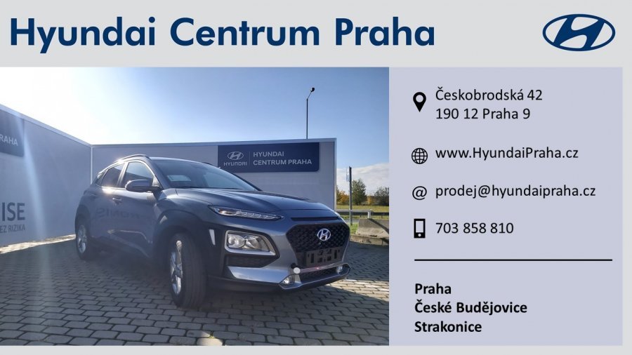 Hyundai Kona, 1,0 T-GDI 88 kW (95 NAT) 6 st. man, barva stříbrná