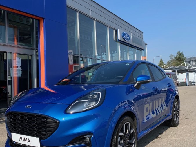 Ford Puma, ST-Line X, 5dveřová, 1.0 EcoBoost  114 kW/155 k, 6st. manuální, barva modrá