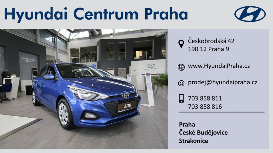 Hyundai i20, 1,25i 55 kW (95 NAT) 5 st. man, barva modrá