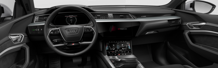 Audi e-tron, e-tron Advanced 55 quattro, barva stříbrná