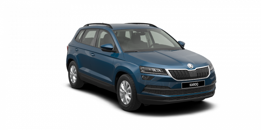 Škoda Karoq, 1,6 TDI 85 kW 6-stup. mech., barva modrá