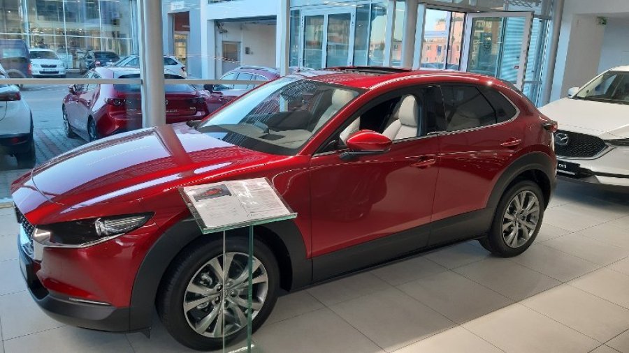 Mazda CX-30, Skyactiv-X180 A/T, barva červená