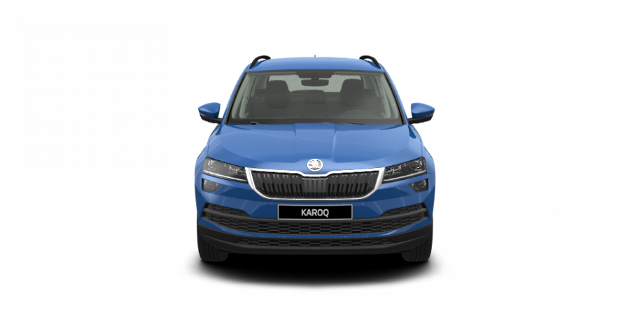 Škoda Karoq, 1,5 TSI 110 kW 6-stup. mech., barva modrá