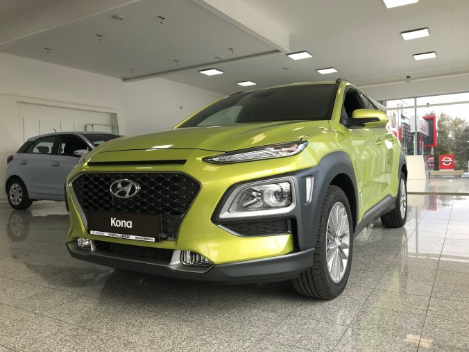 Hyundai Kona, 1,0 T-GDI 88 kW (95 NAT) 6 st. man, barva žlutá