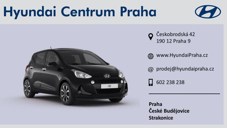 Hyundai i10, 1,0i 48 kW (95 NAT) 5 st. man, barva černá