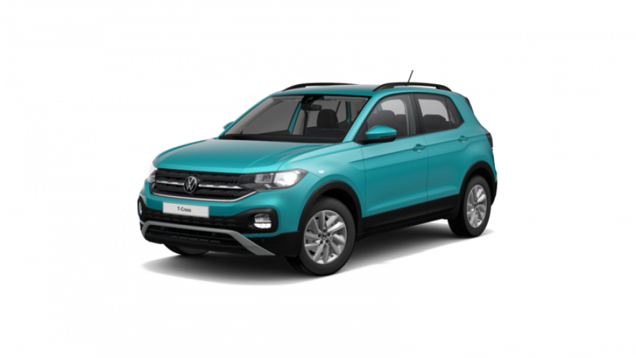 Volkswagen T-Cross, Life 1,0 TSI 70 kW 5G, barva tyrkysová