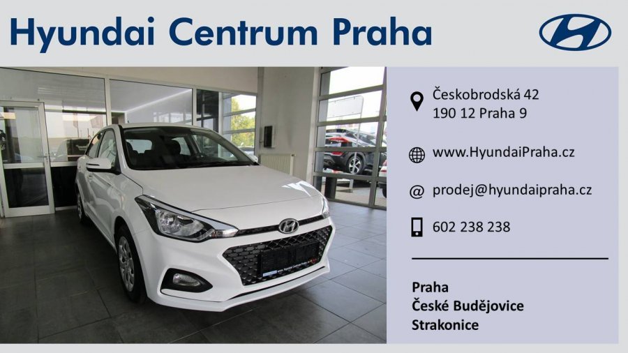 Hyundai i20, 1,25i 55 kW (95 NAT) 5 st. man, barva bílá