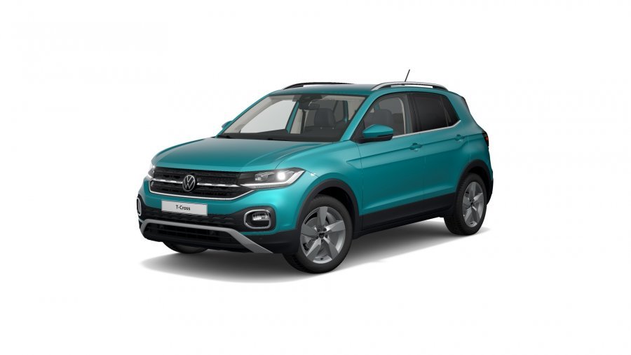 Volkswagen T-Cross, T-Cross Style 1,0 TSI 81 kW 6G, barva tyrkysová