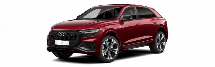 Audi Q8, Q8 55 TFSI quattro, barva červená