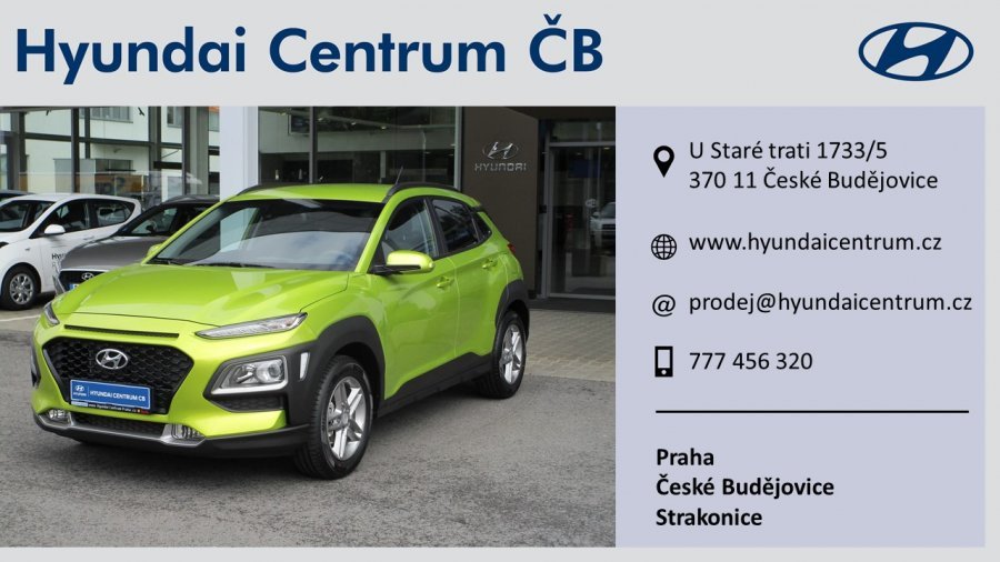 Hyundai Kona, 1,0 T-GDI 88 kW (95 NAT) 6 st. man, barva žlutá