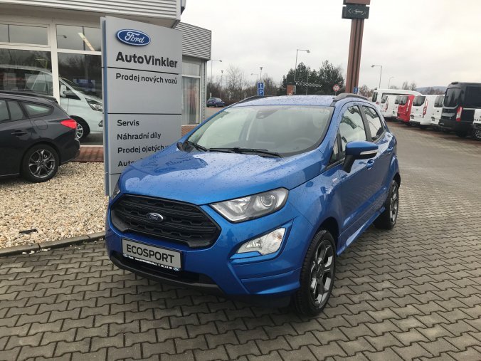 Ford EcoSport, ST-Line, 5dveřová, 1.0 EcoBoost 92 kW/125 k, 6st. manuální, barva modrá