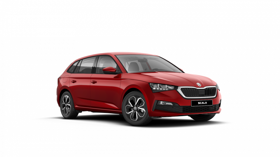 Škoda Scala, 1,5 TSI 110 kW 6-stup. mech., barva červená