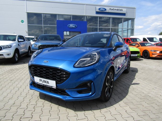 Ford Puma, ST-Line X, 5dveřová, 1.0 EcoBoost  114 kW/155 k, 6st. manuální, barva modrá