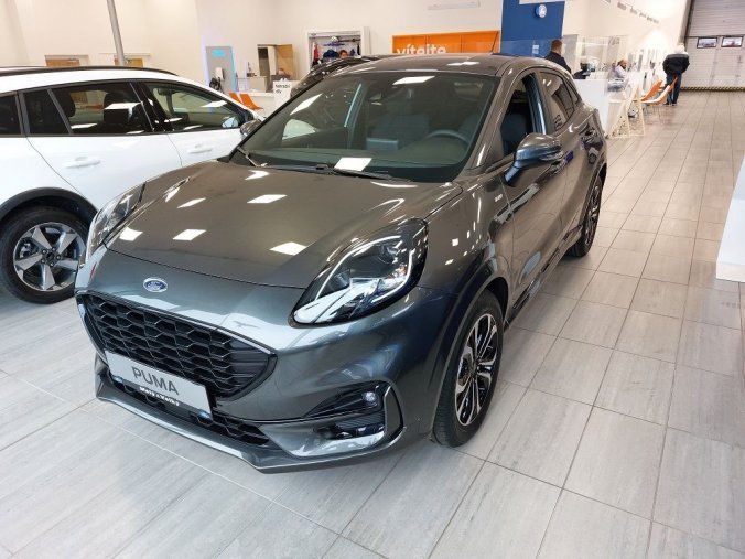 Ford Puma, ST-Line, 5dveřová, 1.0 EcoBoost Hybrid (mHEV) 92 kW/125 k, 6st. manuální, barva šedá