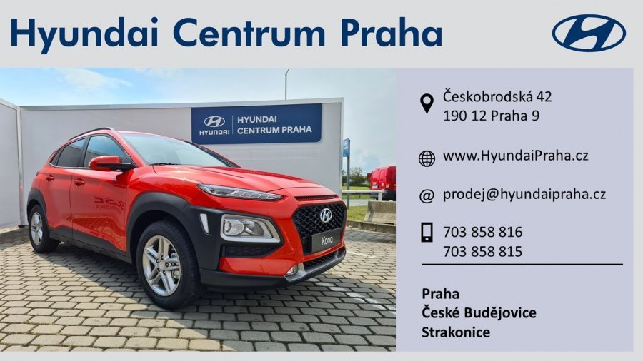 Hyundai Kona, 1,0 T-GDI 88 kW (95 NAT) 6 st. man, barva červená