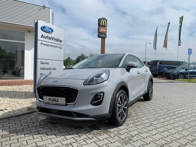 Ford Puma, Titanium, 5dveřová, 1.0 EcoBoost (mHEV) 92 kW/125 k, 6st. manuální, barva šedá