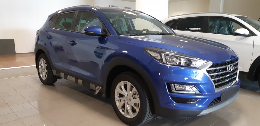 Hyundai Tucson, 1,6 T-GDi 130 kW (95 NAT) 6 st. man, barva modrá