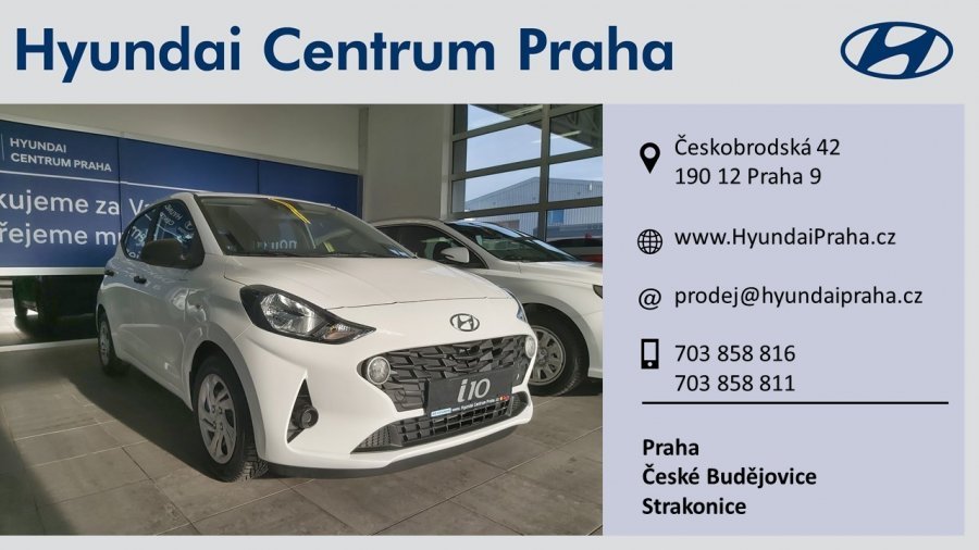 Hyundai i10, 1,0i 49 kW (95 NAT) 5 st. man, barva bílá