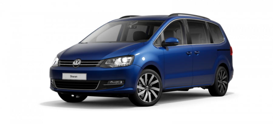 Volkswagen Sharan, 2.0 TDI 4MOT 7DSG, barva modrá