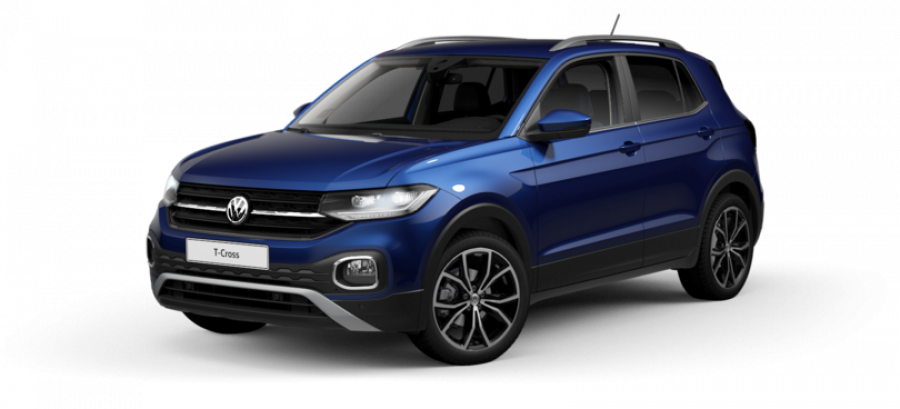 Volkswagen T-Cross, Style 1.6 TDI 70 kW 5G, barva modrá