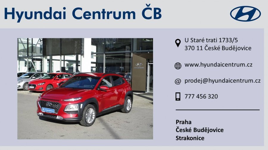 Hyundai Kona, 1,0 T-GDI 88 kW (95 NAT) 6 st. man, barva červená