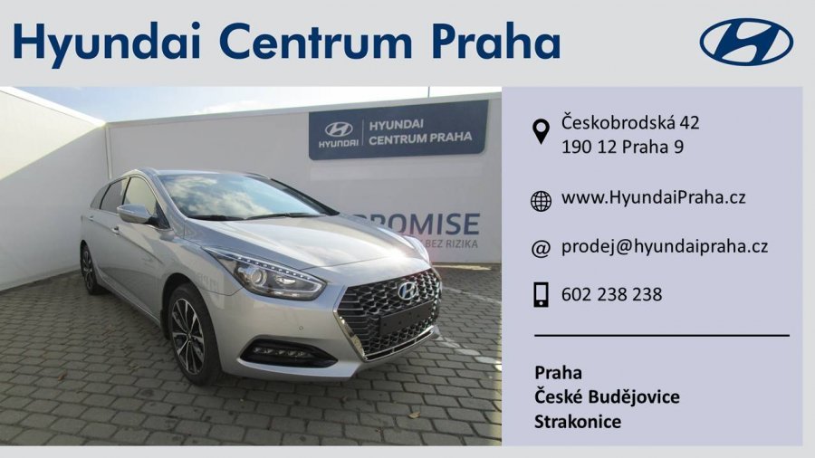 Hyundai i40, 1,6 CRDi 100 kW (diesel) 6 st. man, barva stříbrná