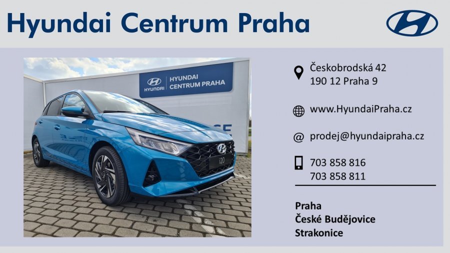 Hyundai i20, 1,0 T-GDI 74 kW (95 NAT) 6 st. man, barva modrá