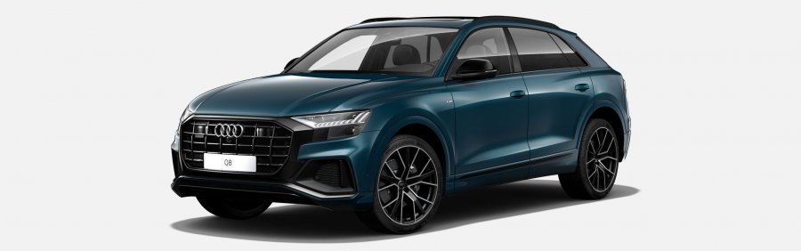 Audi Q8, Q8 50 TDI quattro, barva modrá