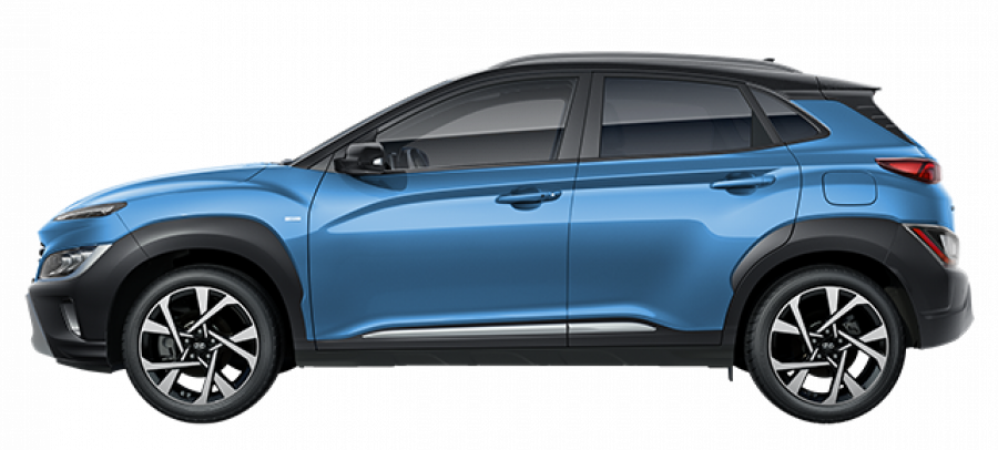 Hyundai Kona, 1,6 T-GDI 145 kW (95 NAT) 7 st. DCT, barva modrá