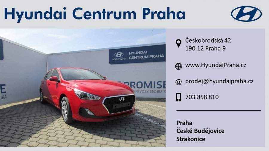 Hyundai i30, 1,4i 73 kW (95 NAT) 6 st. man, barva červená