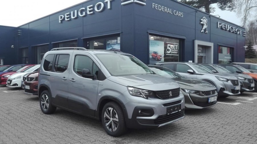 Peugeot Rifter, GT LINE 1.5 BlueHDi 130 MAN6, barva šedá