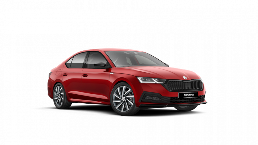 Škoda Octavia, 1,5 TSI 110 kW 6-stup. mech., barva červená