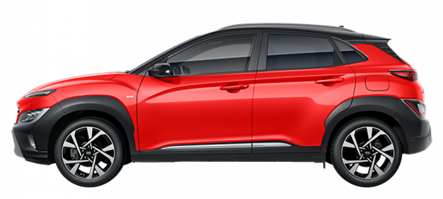 Hyundai Kona, 1,0 T-GDI 88 kW (95 NAT) 6 st. man, barva červená