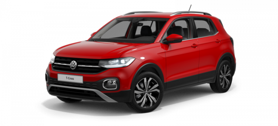 Volkswagen T-Cross, Style 1,0 TSI 85 kW 6G, barva červená