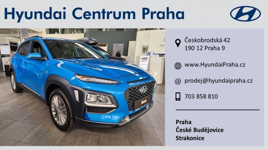 Hyundai Kona, 1,0 T-GDI 88 kW (95 NAT) 6 st. man, barva modrá