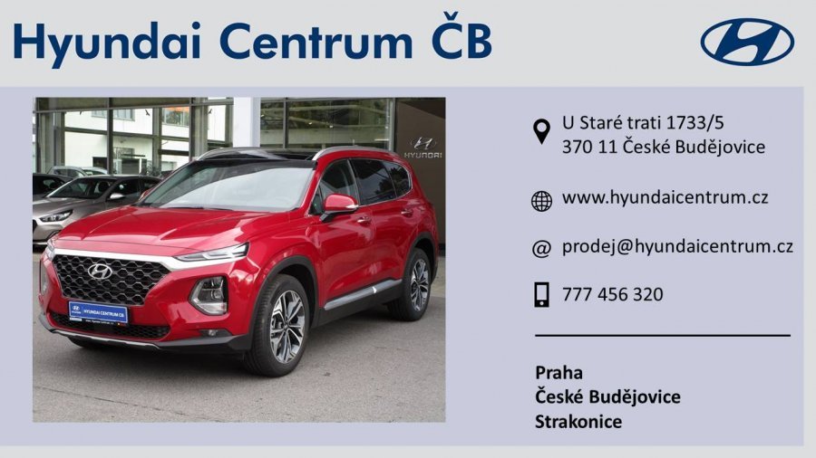 Hyundai Santa Fe, 2,2 CRDi e-VGT 147 kW (diesel) 8 st. aut 4×4, barva červená