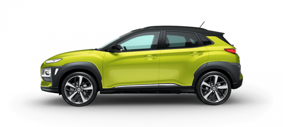 Hyundai Kona, 1,6 T-GDI 130 kW (95 NAT) 7 st. DCT 4×4, barva žlutá