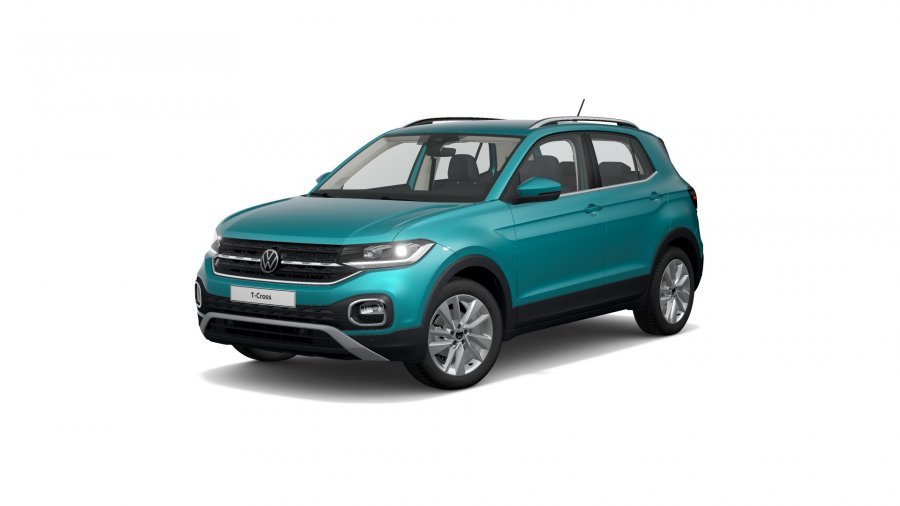 Volkswagen T-Cross, T-Cross Style 1,0 TSI 81 kW 6G, barva tyrkysová