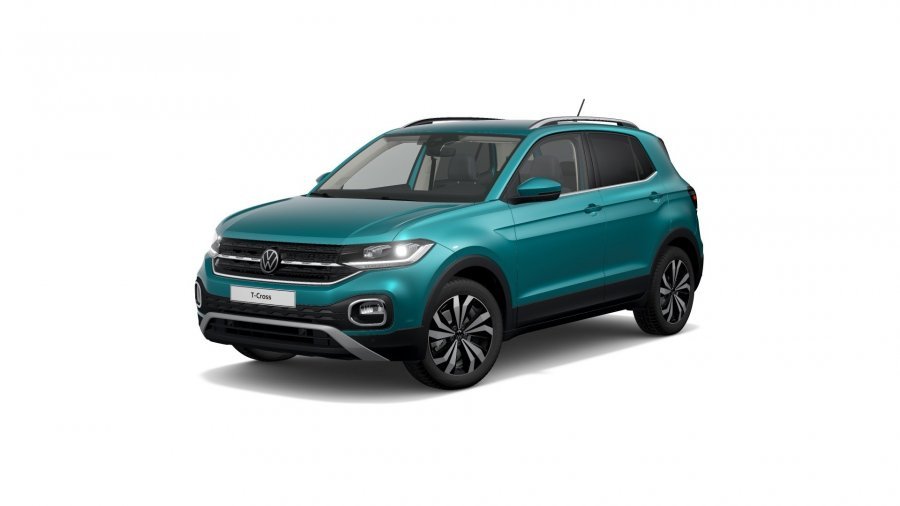 Volkswagen T-Cross, T-Cross Style 1,0 TSI 81 kW 6G, barva tyrkysová