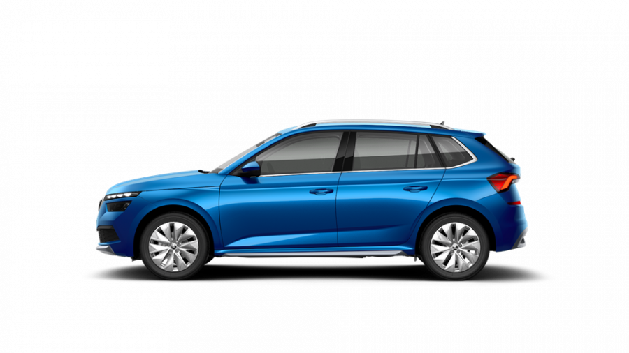 Škoda Kamiq, 1,5 TSI 110 kW 6-stup. mech., barva modrá